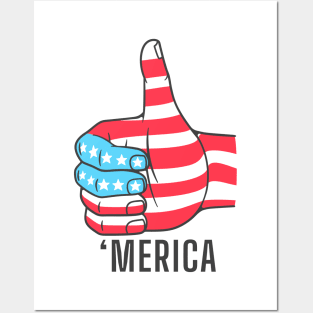 Thumbs Up Merica Posters and Art